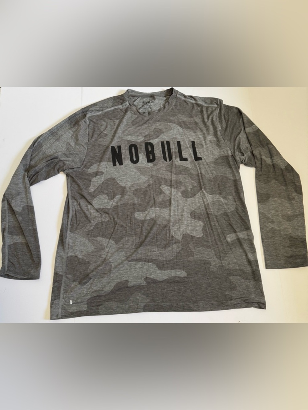 NOBULL Men's Heather Camo Long Sleeve Shirt XXL